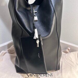 Beautiful New Saint Laurent Men's Leather Tanger Tote Bag with Tags